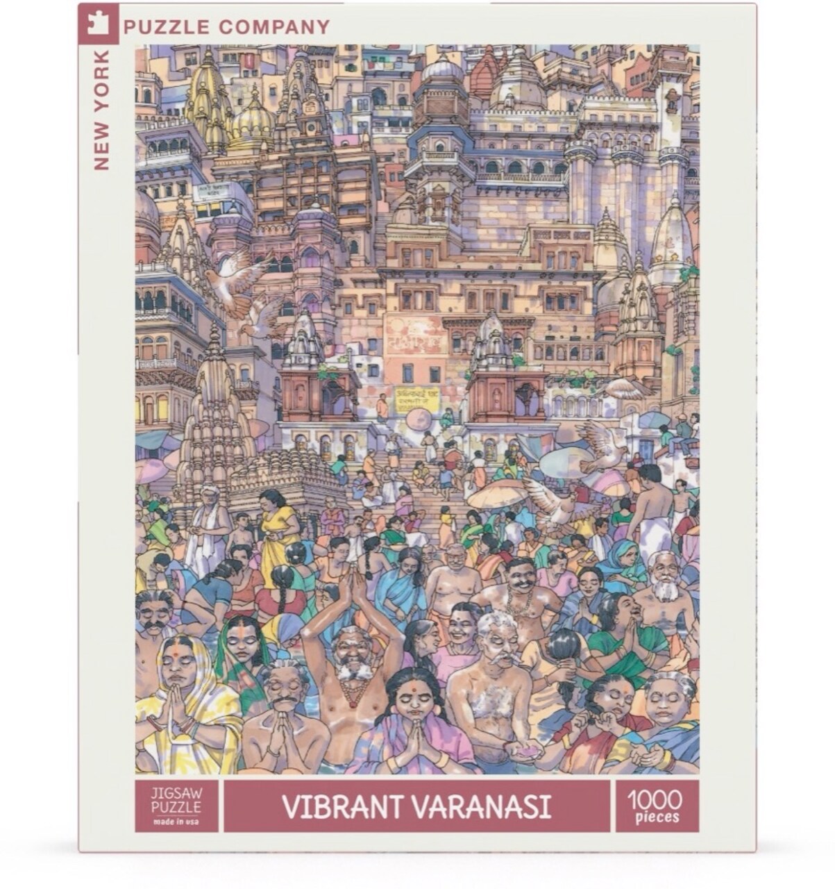 New York Puzzle Company Vibrant Varanasi 1000 Piece Piece Jigsaw Puzzle